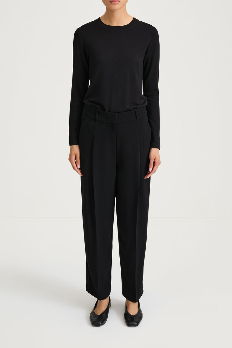 black ankle length suit trousers stylein berga