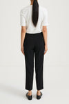 black ankle length suit trousers stylein black back