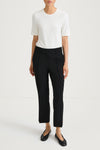 black ankle length suit trousers stylein black front
