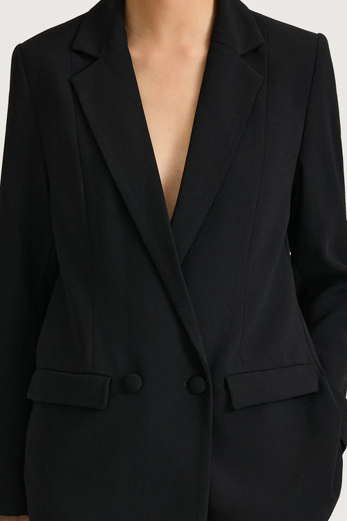 black blazer stylein benito classic front