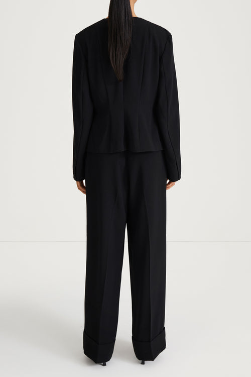 black blouse crepe stylein briar back