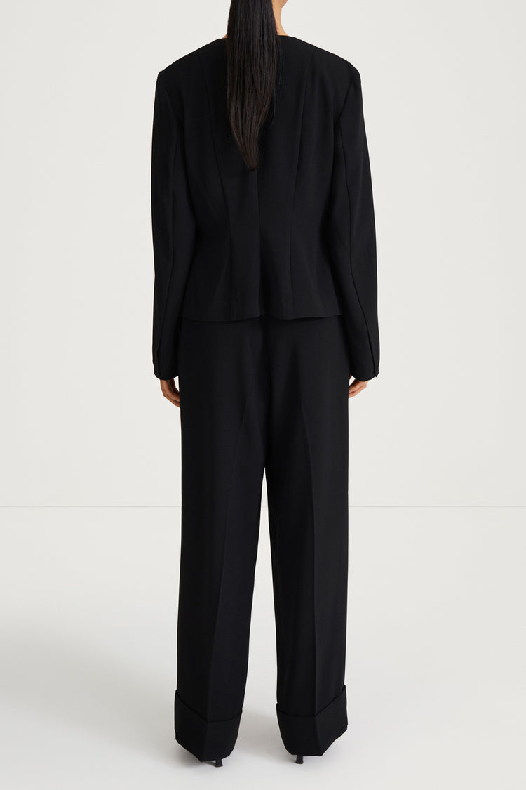 black blouse crepe stylein briar back