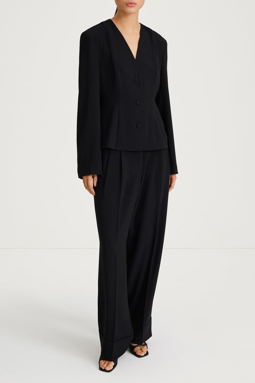 black blouse crepe stylein briar