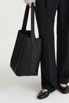 black bucket bag faux leather stylein younes side image