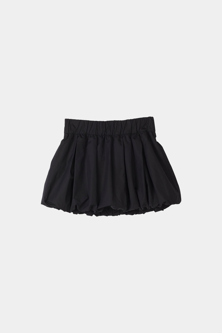 Juzzy skirt mini box pleats voluminous gathered bottom hem black stylein packshot