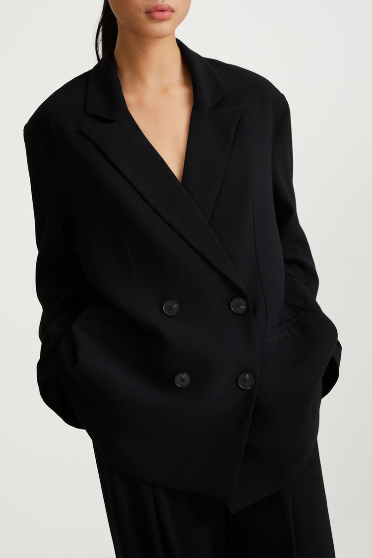 black blazer breena stylein model image front detail zoom