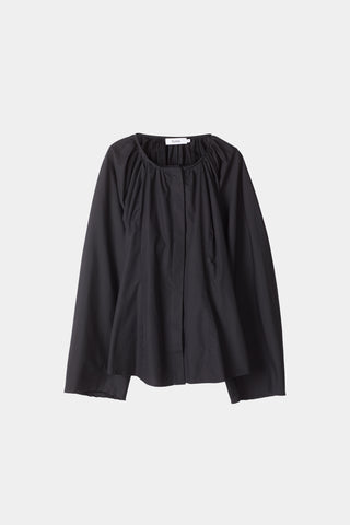 black draped blouse cotton stylein junina packshot