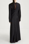 black dress satin long stylein monica back