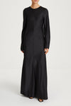 black dress satin long stylein monica 