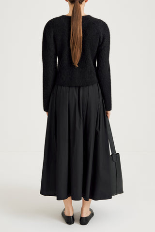 black knitted cardigan stylein nessa back