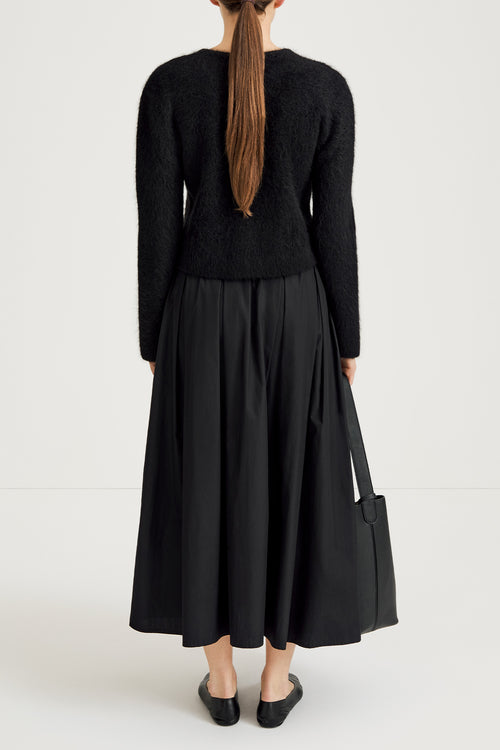 black knitted cardigan stylein nessa back