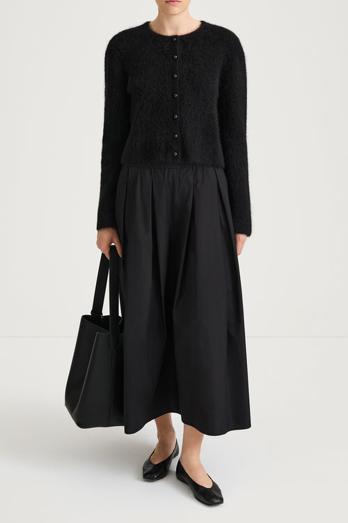 black knitted cardigan stylein nessa front