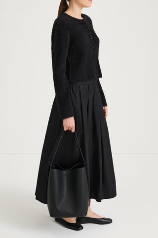 black knitted cardigan stylein nessa side