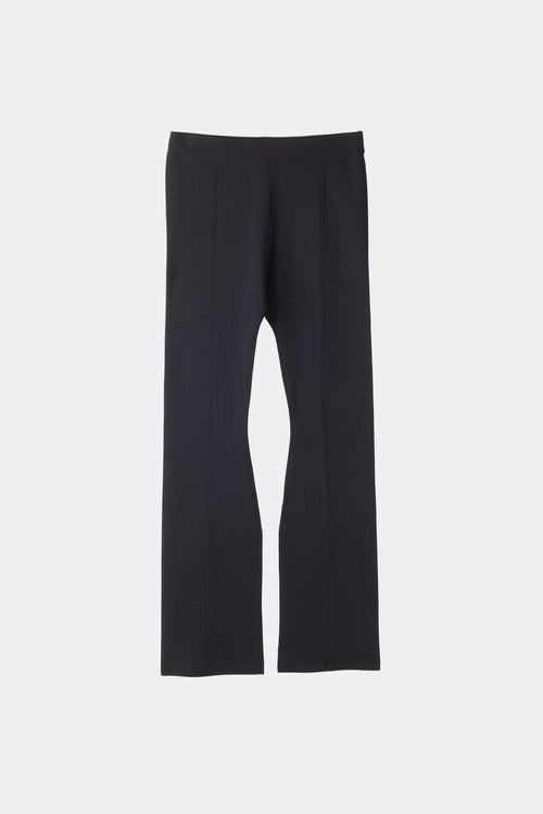Pernelle trousers Milano knit full length straight sleek black stylein packshot