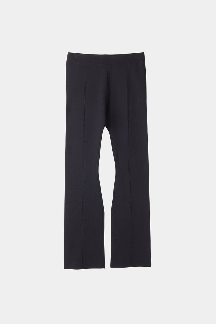 Pernelle trousers Milano knit full length straight sleek black stylein packshot