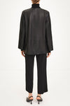 Valencia Leather jacket black stylein model image back
