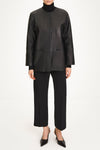 Valencia Leather jacket black stylein model image front