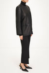 Valencia Leather jacket black stylein model image side