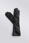 black long leather gloves essentials handsome 