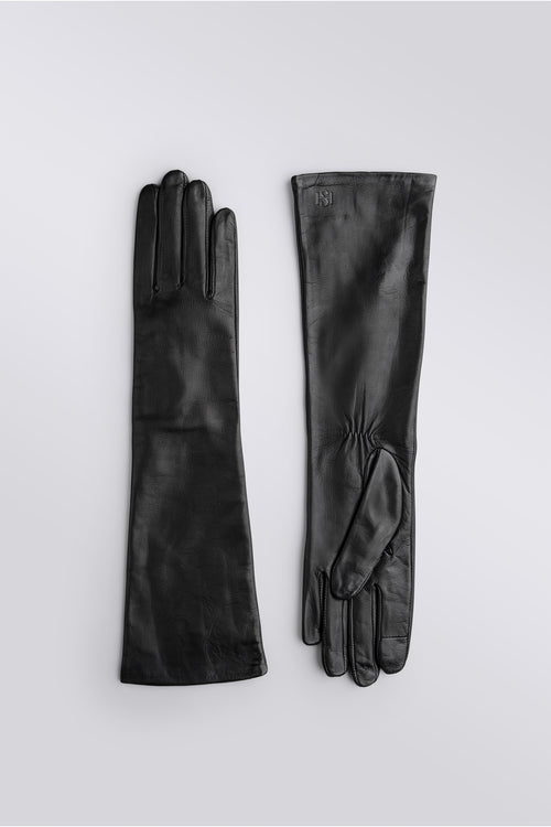 black long leather gloves essentials handsome 