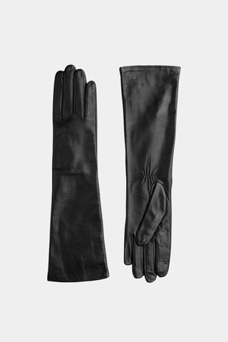 black long leather gloves essentials handsome 