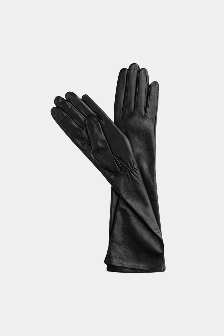 black long leather gloves essentials handsome 
