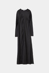 black dress satin long stylein monica packshot