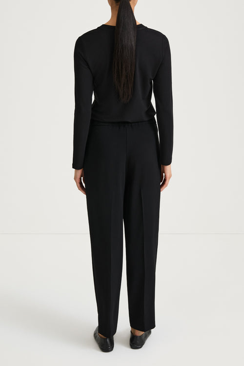 black long sleeve jersey top stylein canvey  back