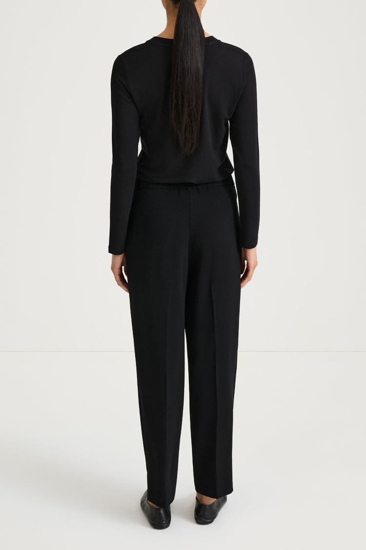 black long sleeve jersey top stylein canvey  back