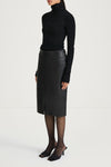 black midi leather skirt stylein viana side