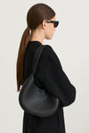 black mini shoulder bag faux leather stylein yardly