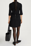 black mini skirt wool stylein tomo back