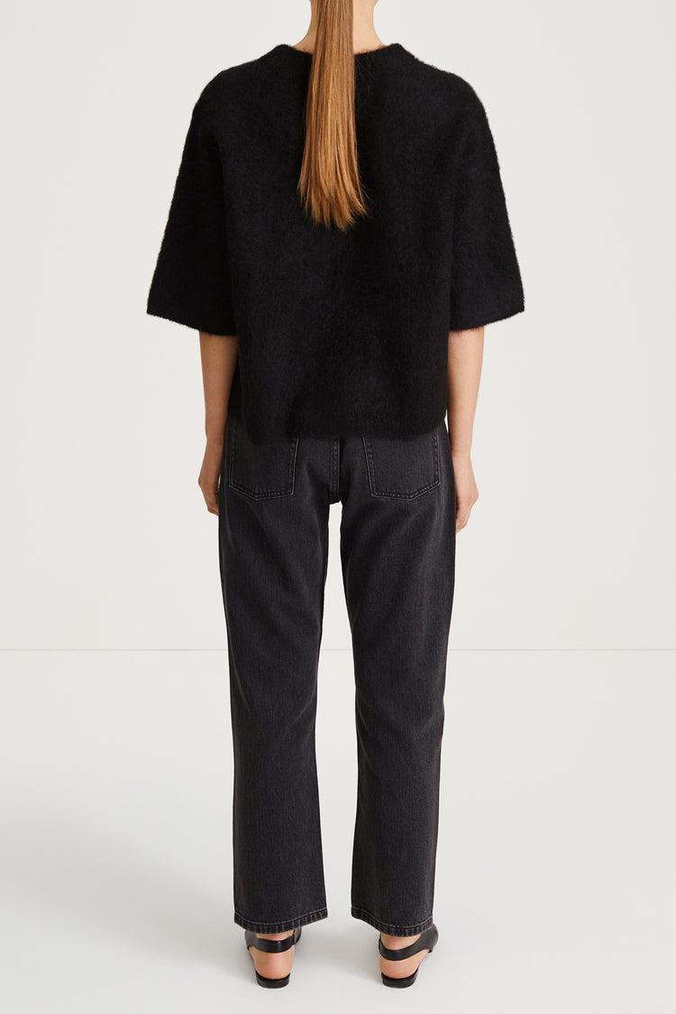 black mohair top nour stylein back