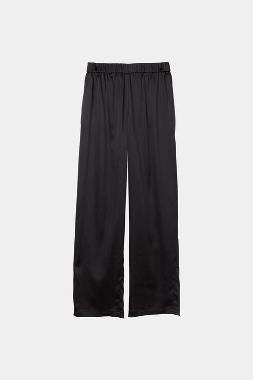 black satin trousers long stylein marialong model image