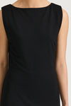 Black sleevless short Julie dress stylein model image front close
