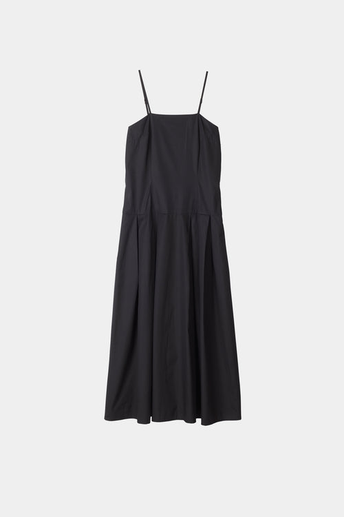 Jolina dress a line pleated skirt straps black stylein packshot