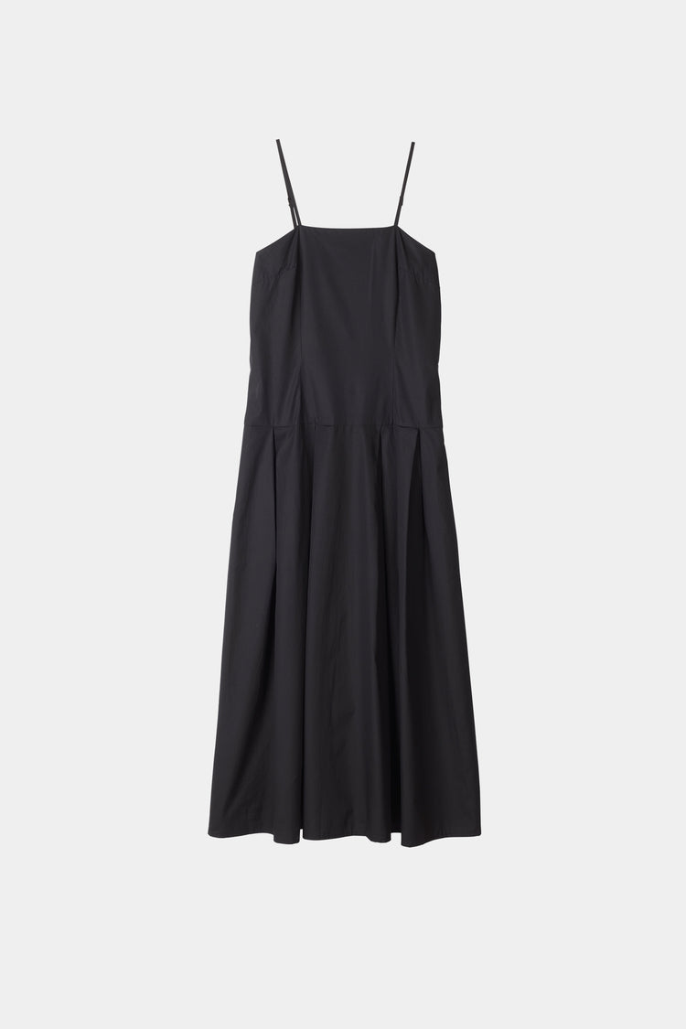 Jolina dress a line pleated skirt straps black stylein packshot
