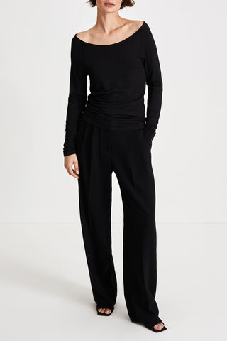 black suit trousers hight waist stylein bore model image