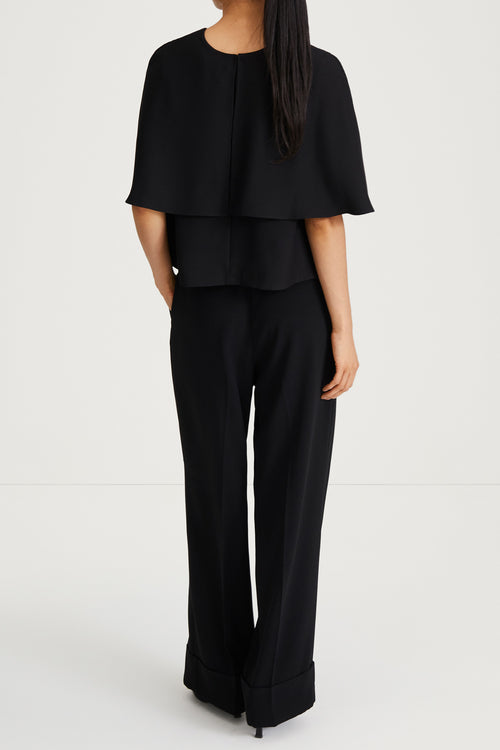 black top cape crepe stylein miri back