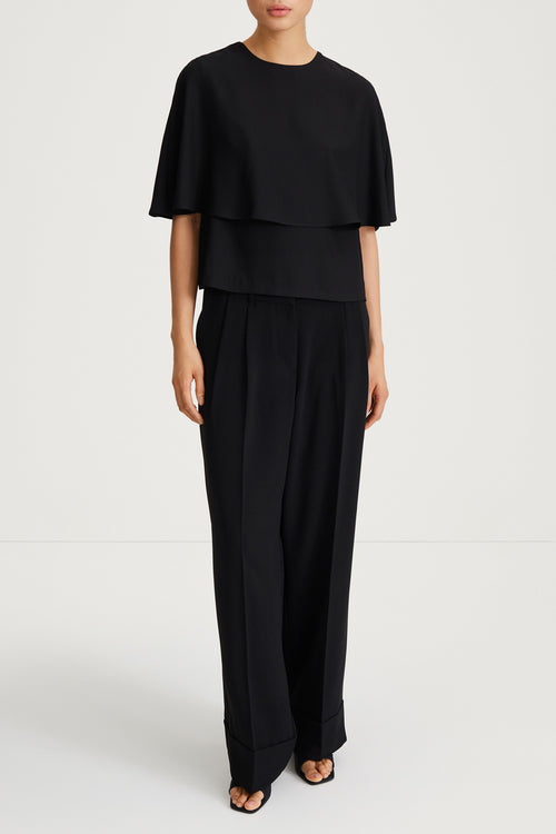 black top cape crepe stylein miri front