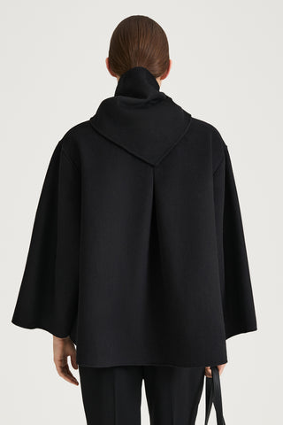 triangle wool scarf stylein trinity black back