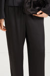 black satin trousers long stylein marialong detail