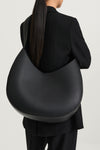 black vegan leather shopper bag stylein yardly classic model image
