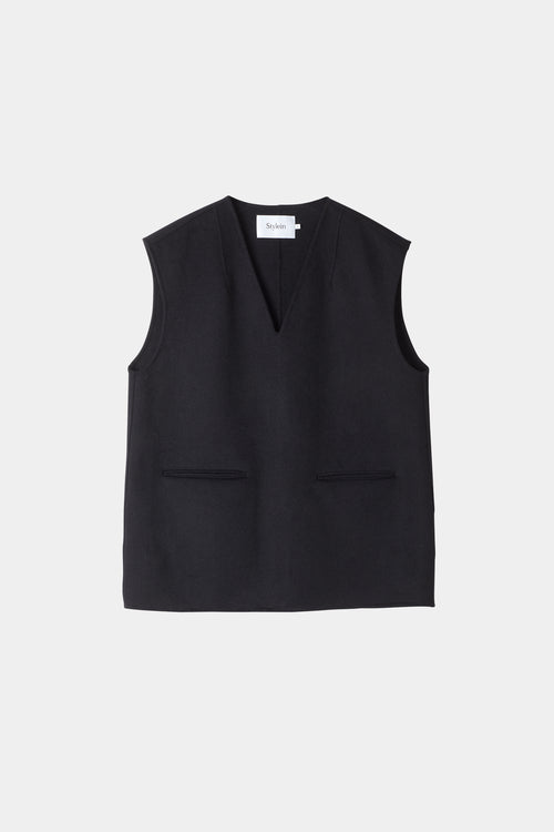 black vest wool stylein tatum packshot