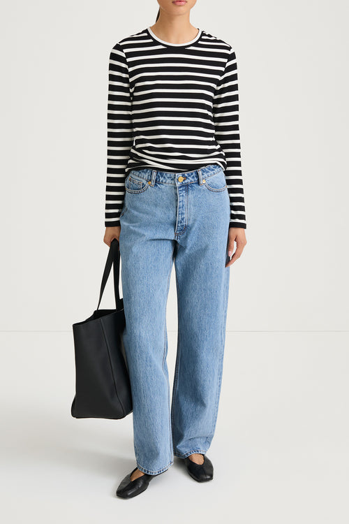 black white striped jersey longsleeve top stylein canvey front