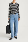 black white striped jersey longsleeve top stylein canvey front