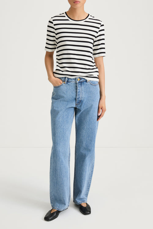 black white striped jersey t shirt stylein chambers front