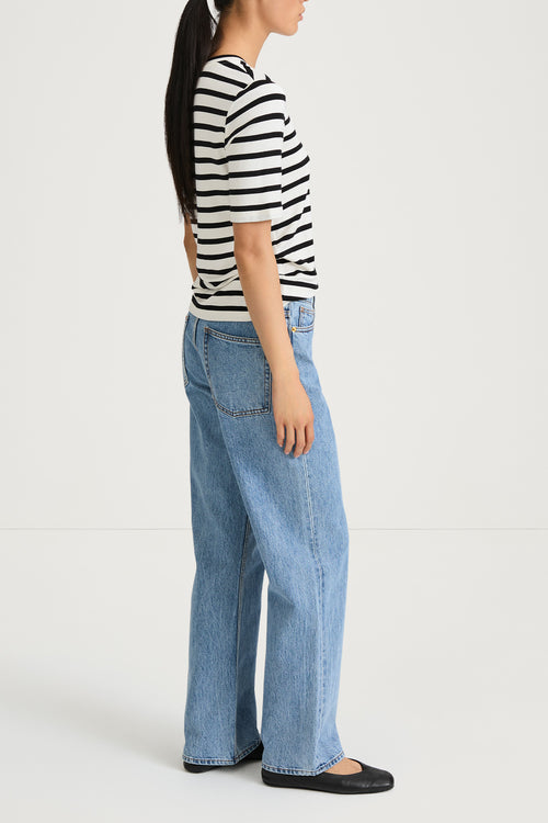 black white striped jersey t shirt stylein chambers side