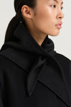triangle wool scarf stylein trinity black detail