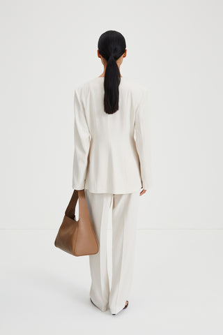 Brielle blazer ivory cinched waist stylein back image